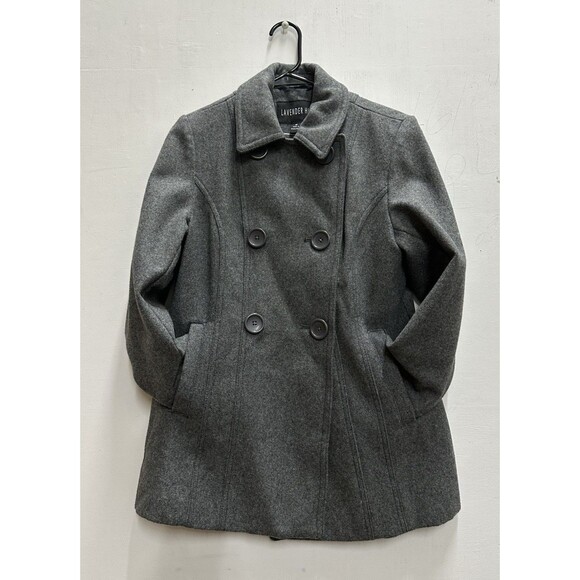 Lavender Hill women size M gray wool coat with buttons and pockets. - Picture 1 of 12